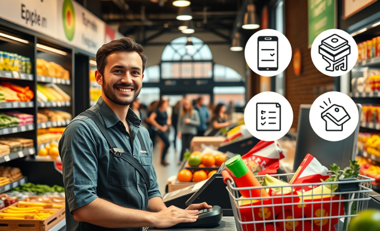 Un lavoratore di supermercato confronta il salario e i benefici offerti dall'azienda.