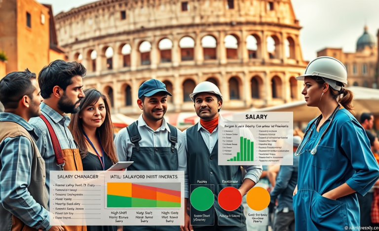 Grafico che illustra la crescita dello stipendio iniziale con aggiuntivi notturni e gratifiche