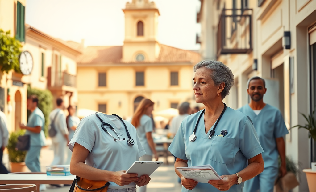 Immagine di un assistente sociale al lavoro con orari flessibili