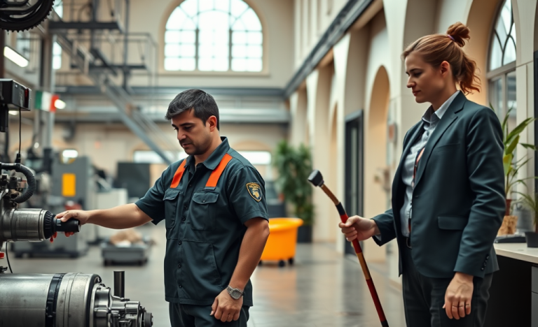 Immagine di un tecnico di manutenzione al lavoro