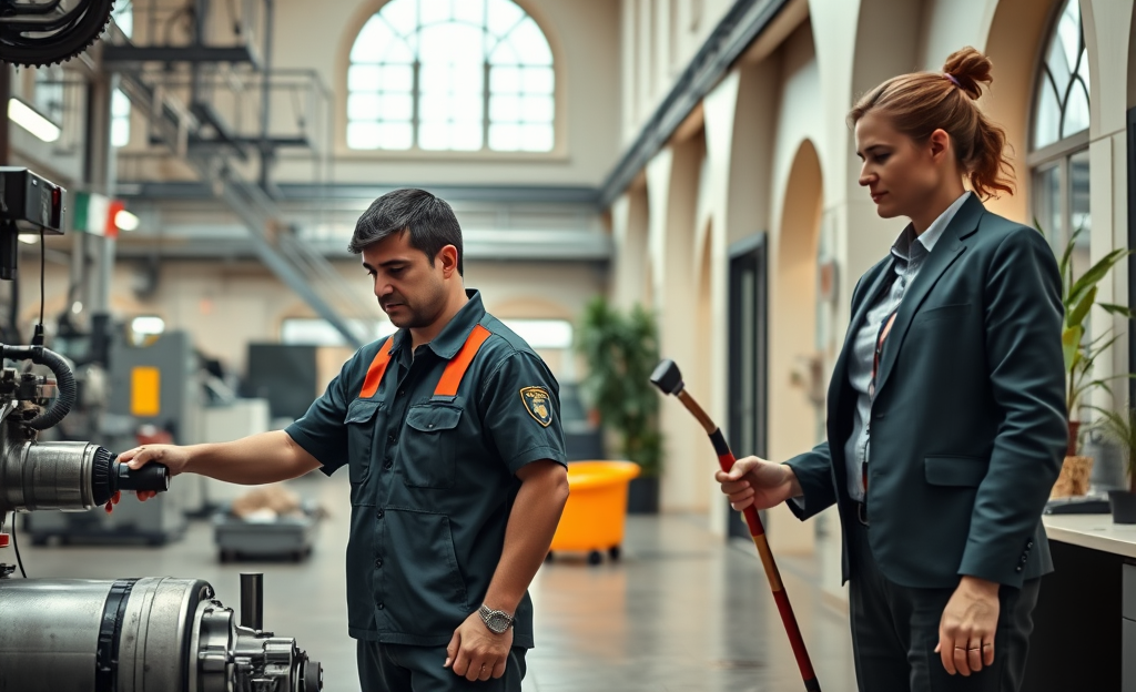 Immagine di un tecnico di manutenzione al lavoro