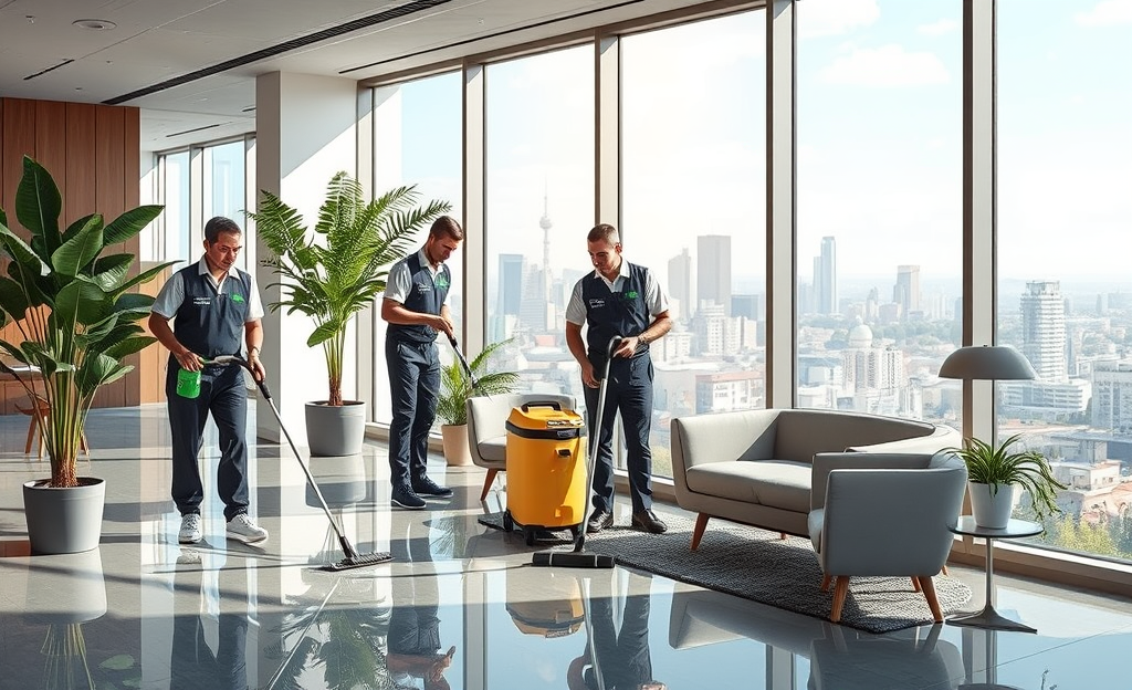 Pulizia professionale in edifici commerciali da Ambiente & Lavoro SRL