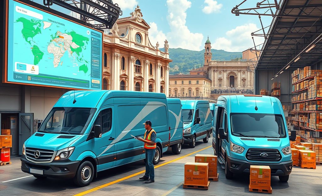 Immagine rappresentativa di innovazioni tecnologiche nelle aziende di logistica e consegna