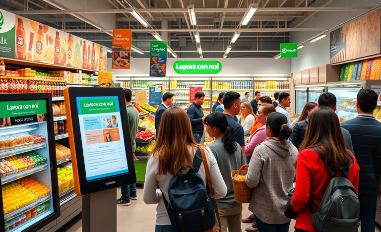 Immagine di un Supermercato Coop con annessa sezione per le opportunità di lavoro