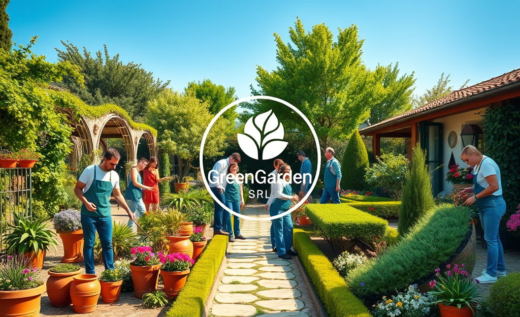 Personale di GreenGarden SRL che cura un giardino