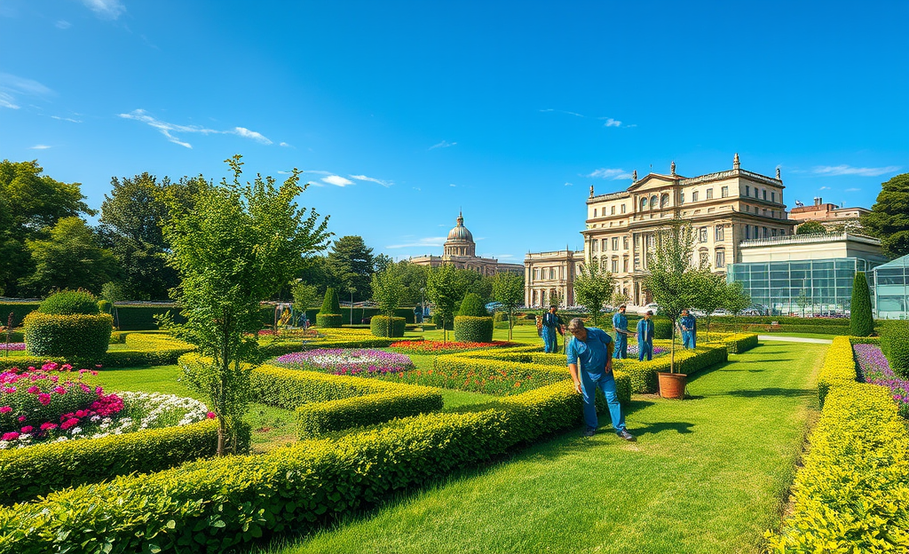 Immagine di un giardino ben curato, simbolo dei servizi di giardinaggio offerti da Ecosistem Ambiente SPA.