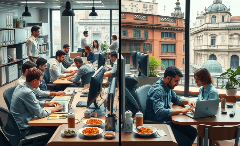 Grafico che mostra la differenza salariale tra lavoro assunto e esternalizzato