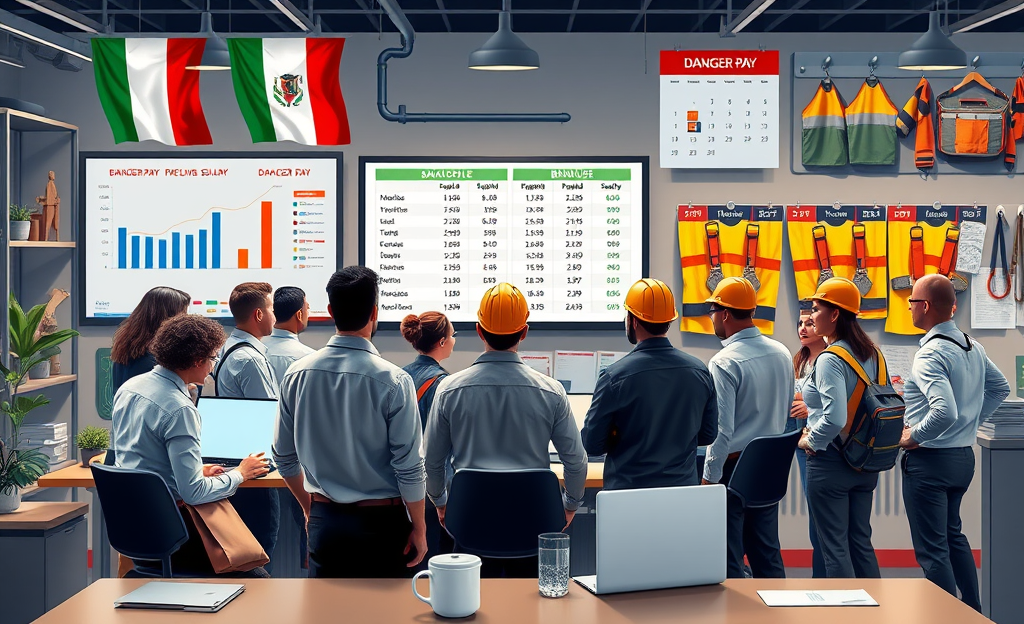 Immagine di un lavoratore che riceve il suo stipendio con indennità di pericolo