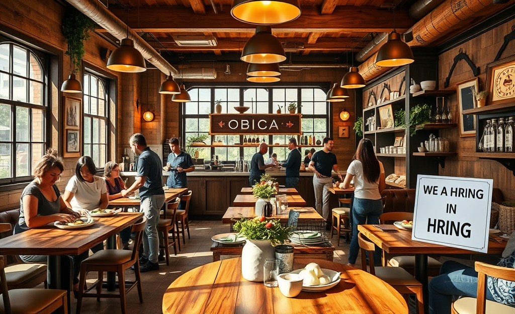 Immagine di persone che lavorano al Obicà Mozzarella Bar