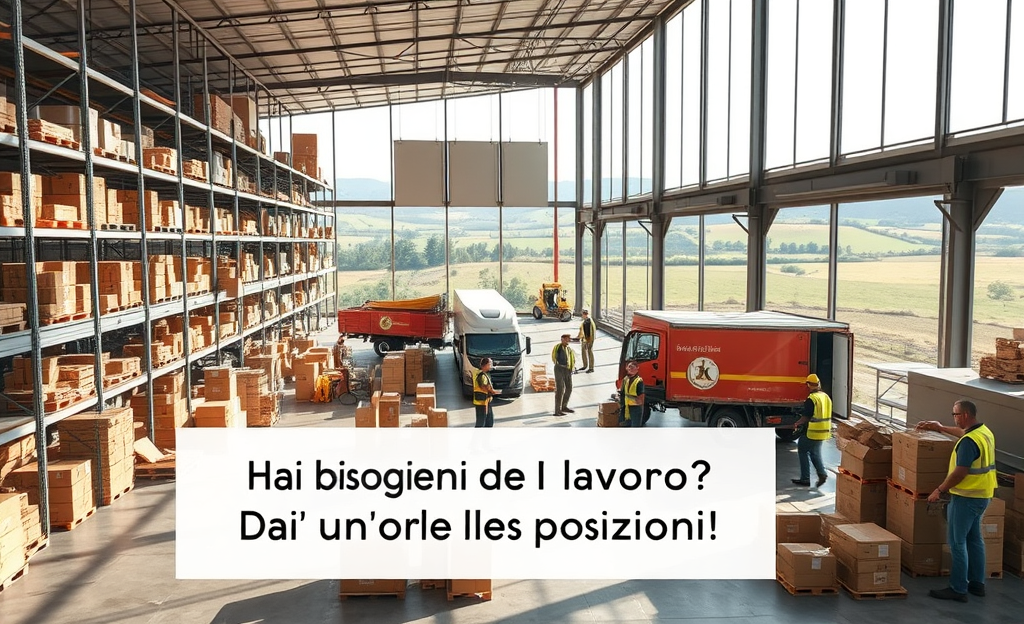 Operai nel magazzino gestiscono la spedizione dei prodotti
