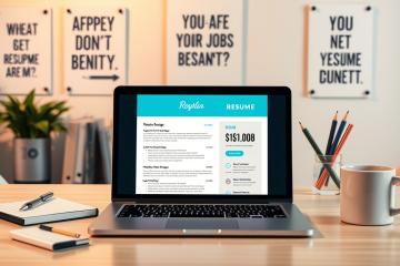 Immagine di un curriculum ben progettato pronto per essere inviato online.