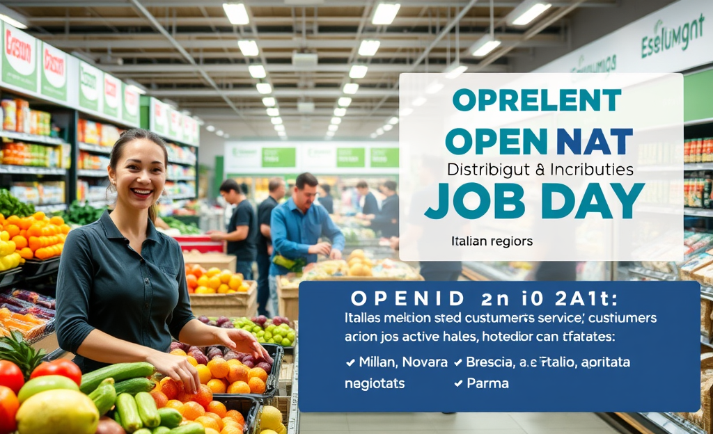 Immagine che rappresenta le opportunità di lavoro in Esselunga per negozi fisici e centri di distribuzione.