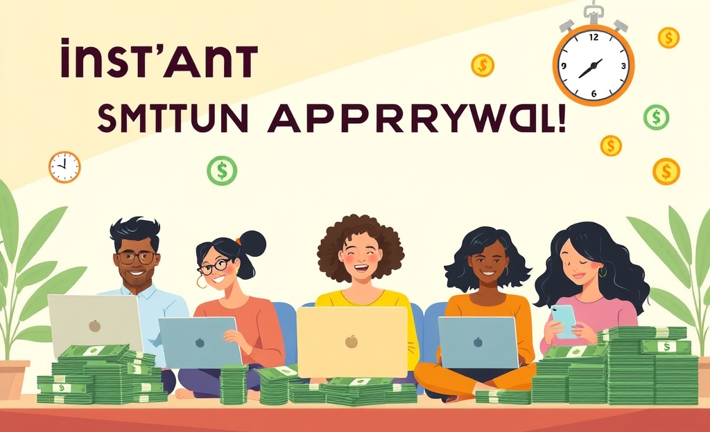 Immagine rappresentativa del prestito veloce e dell'approvazione immediata di denaro.