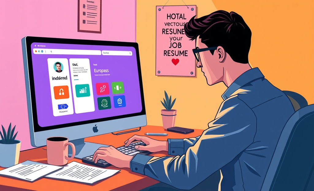 Immagine che illustra come registrare un curriculum per trovare lavoro online.